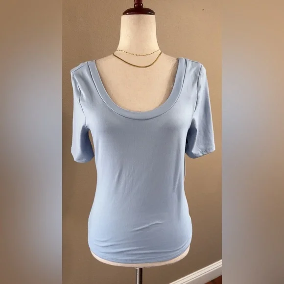 Baby light blue butter soft short sleeve top - Picture 6 of 7